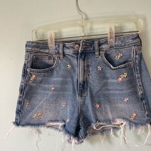 Embroidered Denim Women Shorts